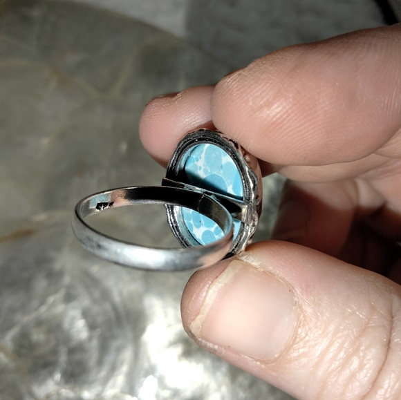 Larimar Silver Plated Ring - Picture 4 of 5